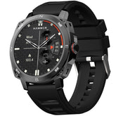 HAMMER Fit Pro 1.43" Super AMOLED Display Smart Watch Round Dial with Bluetooth Calling, Metallic Build, Always on Display, Multi Sports Modes (Black)