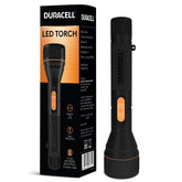 Duracell LED Torch Light, Super Bright, 12000 LUX, Ultra-Light and Easy to Carry Design, Large Reflector, for Everyday Use, Black
