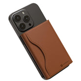 Portronics Wallet X Tri-Fold Magnetic Wallet with 6-Card Holder, RFID Blocking, PU Premium Leather,Ultra Slim Design, Compatible with iPhone 16/15/14/13/12 & Metal Ring for Non Magnetic Phone(Brown) | Glammy.lk
