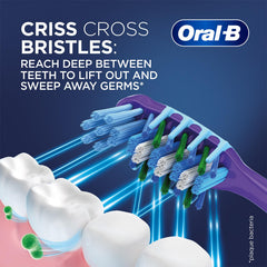 Oral-B Criss Cross Gum Care Soft Toothbrush For Adults, Soft Bristles, Healthier Gums, Multicolour Tooth Brush Set, Oral B Dentist Recommended Brand (Family Pack of 4)