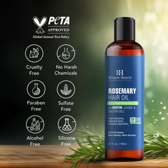 Botanic Hearth 100% Pure Rosemary Oil for Hair Growth | Controls Hair Fall, Promotes New Hair Growth | Hair Strengthening Treatment for Healthy Nourished Hair | 198 ml - Beauty from Botanic Hearth - Shop in Sri Lanka at Arcade.lk