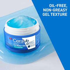 CeraVe HA Water Gel with Hyaluronic Acid, Ceramides & Niacinamide for Plumpy hydration | Oil-free gel moisturizer | 3 sec fast absorption | Dermat recommended for Women & Men | 25 ml