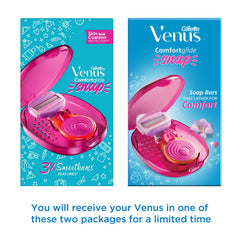 Gillette Venus Snap Hair Remover | Women Body Razor | Pack of 1 | Compact case| Soap Gel Bar With Avocado