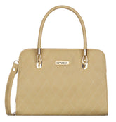 Keywest Women's Diamond Satchel Tote Handbag for Women | Ladies purse | Stylish Shoulder Bag | Gift For Woman | Beige