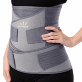 PLETHEON 3 In 1 Postpartum Belly Band Post Pregnancy Abdominal Belt For Women After Birth Belly/Waist/Pelvis Wrap Postnatal Shapewear, (Fit from 30 Inch to 46 Inches of waist) (Gray)