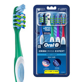 Oral-B Crisscross Gum Care Deep Clean Medium Bristles Manual Toothbrush For Adults, Multicolour Toothbrush Set, Dentist Recommended Brand (Buy 2 Get 2 Free)