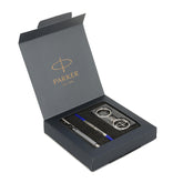Parker Gift Set | Vector Special Edition Chrome Trim Roller Ball Pen with Parker Keychain | Ideal for Gifting | Elegant Gift for Any Occasion