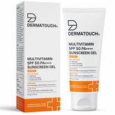 DERMATOUCH Multivitamin SPF 50 PA++++ Sunscreen Gel | Broad Spectrum UVA-UVB Protection | Zero White Cast | Helps Reduce Sun Damage & Skin Barrier Protection | For All Skin Types | 50g