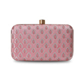 THE TAN CLAN Classic Pink Box Clutch Purse Luxury HandBags for Women Bag for Women | Elegant Evening Handbag, Stylish Purse with Magnetic Closure