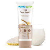 Mamaearth Rice Face Wash With Rice Water & Niacinamide for Glass Skin | For Hydrated & Even skin Tone | Korean skin Care | All skin Types | For Men & Women | 100 ml