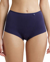 Jockey SS04 Women's High Coverage Super Combed Cotton Elastane Stretch Mid Waist Boy Shorts with Concealed Waistband and Stay Fresh Treatment