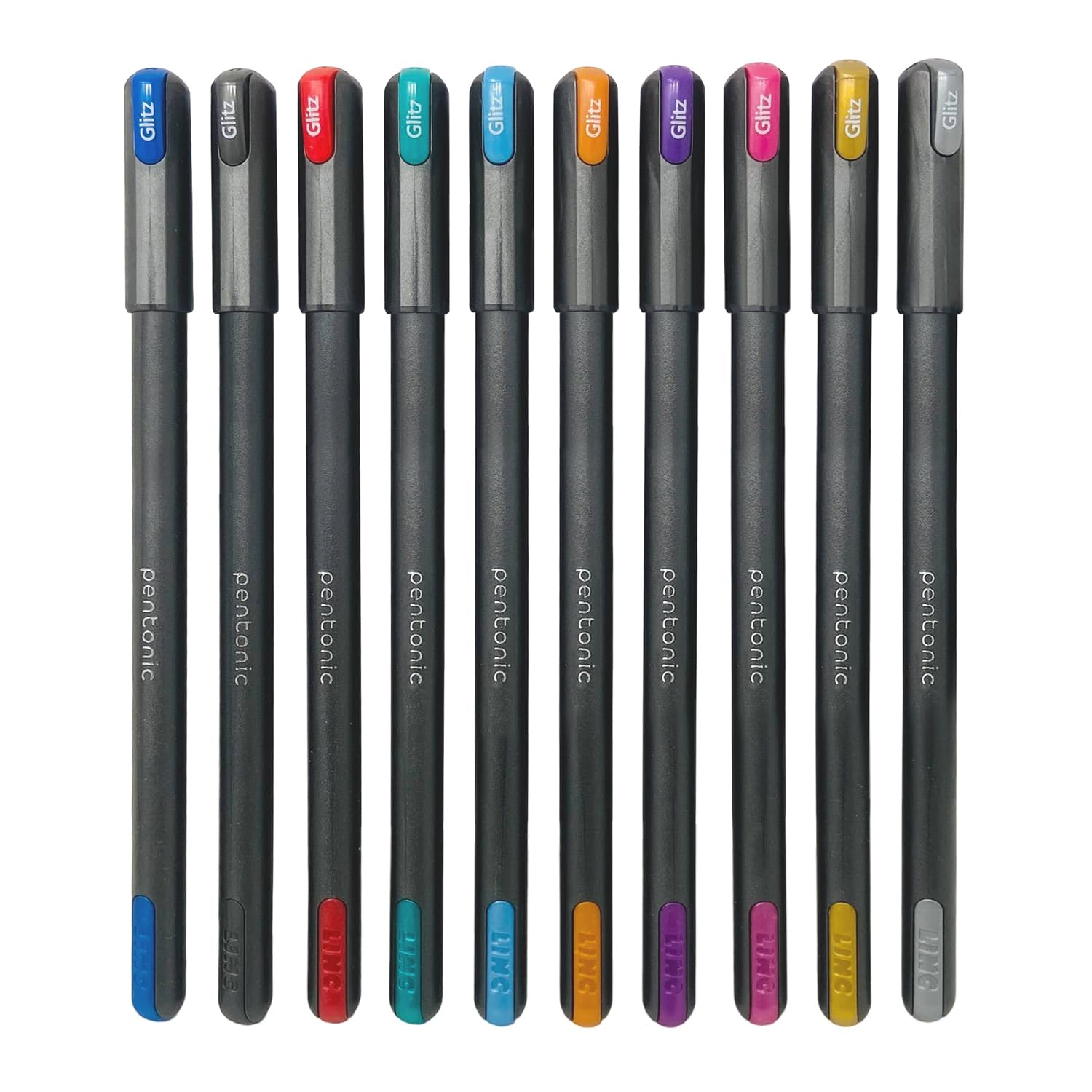 Pentonic Glitz 1.0 mm Multicolor Glitter Gel Pen | Multicolor Ink, Set Of 10 Pcs - Office Product from Pentonic - Shop in Sri Lanka at Arcade.lk