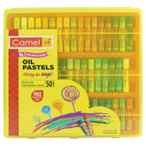 Camlin Kokuyo Oil Pastel With Reusable Plastic Box, Multicolor - 50 Shades