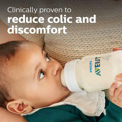 Philips Avent Anti Colic Baby Feeding Bottle l World's No.1 Brand Recommended by Moms | (Combo Pack)| Anti-Colic Value Help Reduce Air Ingesion (of-White Single)