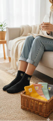 HICODE Daisy Pattern Ankle Socks, Pack of 5, Multi-Colour Socks for Women