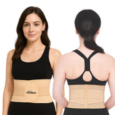 PLETHEON Neoprene 3-in-1 Postpartum Abdominal Belt For Women Belly, Waist & Pelvis Support | Post Pregnancy Recovery Belt | Maternity Tummy Wrap For Slimming & Back Pain Relief (Single Beige)