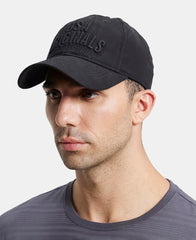 Jockey Men's CP31 Super Combed Cotton Rich Solid Cap with Adjustable Back Closure_Black_Free Size