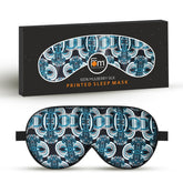 Friends of Meditation 100% Mulberry Silk Eye Mask, Super Smooth Sleep Mask and Blind Fold (Blue Floral)