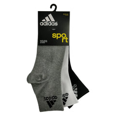 Adidas Men Ankle Length Cotton Socks Multicolored Pack of 3