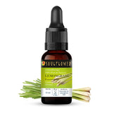 Soulflower Lemongrass Essential Oil | Hair Fall Control, Hair Shine, Moisturising Skin, Face | 100% Organic, Pure, Natural & Undiluted Premium Essential Oil|15ml