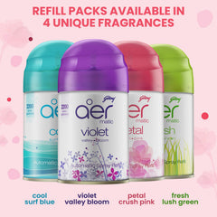 Godrej aer Matic Kit (Machine + 1 Refill) - Automatic Room Fresheners with Flexi Control Spray | Petal Crush Pink | 2200 Sprays Guaranteed | Lasts up to 60 days (225ml) - Drugstore from Godrej aer - Shop in Sri Lanka at Arcade.lk