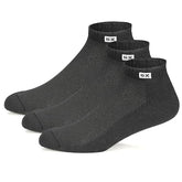 Supersox Cotton Men's 3 Pairs Sports Ankle Length Socks - Half Terry Cushioned Special Design For Sneaker & Running Workout - Free Size, Pack Of 3 (Black) - Apparel from Supersox - Shop in Sri Lanka at Arcade.lk