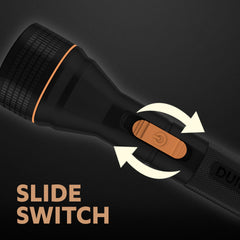 Duracell LED Torch Light, Super Bright, 12000 LUX, Ultra-Light and Easy to Carry Design, Large Reflector, for Everyday Use, Black