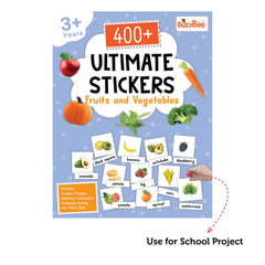 Pegasus 400+ Ultimate Stickers Book for Children - Fruits and Vegetables for 3+ Years Kids | Stickers for Classroom Activity