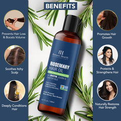 Botanic Hearth 100% Pure Rosemary Oil for Hair Growth | Controls Hair Fall, Promotes New Hair Growth | Hair Strengthening Treatment for Healthy Nourished Hair | 198 ml - Beauty from Botanic Hearth - Shop in Sri Lanka at Arcade.lk