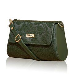 Fargo PU Women's Cross-Body Sling Bag (Green) - Shoes from Fargo - Shop in Sri Lanka at Arcade.lk