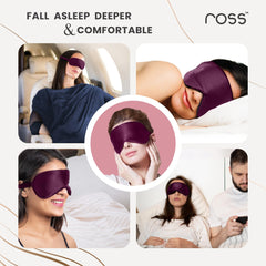 Ross 100% Mulberry Silk Sleep Mask Eye Mask, Super Smooth for Blind Fold (Maroon) - Drugstore from Ross - Shop in Sri Lanka at Arcade.lk