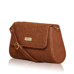 Fargo PU Women's Cross-Body Sling Bag (Tan) - Shoes from Fargo - Shop in Sri Lanka at Arcade.lk