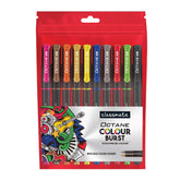 Classmate Octane Colour Burst-Multicolour Gel Pens (Pack of 10) | Gold & Silver Glitter Sparkle Pens|10 Colour Ink Shades for Art Lovers and Kids|Fun at Home Essentials - Office Product from Classmate - Shop in Sri Lanka at Arcade.lk