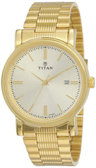 Titan Analog Gold Dial Men's Watch-NM1712YM03 / NL1712YM03