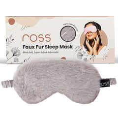 Ross 100% Mulberry Silk Faux Fur Sleep Mask Eye Mask, Super Smooth for Blind Fold (Grey - Fur) - Drugstore from Ross - Shop in Sri Lanka at Arcade.lk