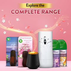 Air wick (Machine + Peony & Jasmine refill - 20 ml) Essential Mist Automatic Fragrance Mist Diffuser Kit | Natural Essential Oils Diffuser | Automatic Air Freshener