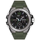 Carlington Resin Endurance Analog-Digital Sports Watch For Men And Boys - Ct 9105 Green