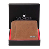 WildHorn India RFID Protected Leather Men's Wallet (TAN Hunter)