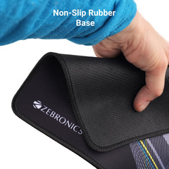 ZEBRONICS MSP-X2 Mouse Pad, Smooth Micro Fiber Cloth with Stitched Edges, 260 x 210 x 2 mm, Anti Slip Rubber Base, for Gaming, Home and Office | for All Mouse Sensors