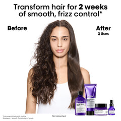 L’Oréal Professionnel Keratin Alpha Sleek Anti- frizz Serum for Smooth Hair | 230°C Heat Protection, Anti-humidity | Glass shine and smoothness | Validated on Indian hair | 50 ml
