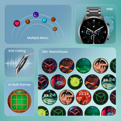 Fastrack Astor FR2 Pro Smart Watch, 1.43” AMOLED Display, 466 * 466 Pixel Resolution, SingleSync BT Calling, AI Voice Assistant, 100+ Sports Modes and Smartwatch Faces, IP68 (Black)