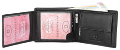 WildHorn Leather Wallet for Men, Black,(Pack of 1)