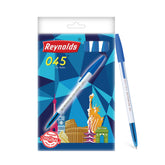 Check price of Reynolds 045 - BLUE (PACK OF 10) | Ball Point Pen Set With Comfortable Grip | 0.7 mm Tip Size in Sri Lanka | Arcade.lk