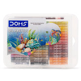 DOMS 50 Shades Oil Pastel With Case|Smooth Color Intermixing For Better Effect|Bright&Intense Colors|Free Scrapping Tool|Non-Toxic&Safe For Childrens|Pack Of 1|Multicolor