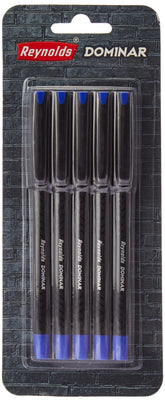 Check price of Reynolds DOMINAR BP 5 CT BLISTER - BLUE | Ball Point Pen Set With Comfortable Grip 0.7 mm Tip Size in Sri Lanka | Arcade.lk