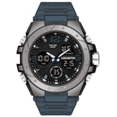 Carlington Resin Endurance Analog-Digital Sports Watch for Men and Boys - CT9105 Series One (Silver, Teal)