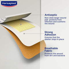 Hansaplast Antiseptic Plasters in Various Shapes & Sizes | Pack of 50 Units | First Aid kit | Breathable fabric | Home Essential Kit | Antiseptic Wound Pad - Drugstore from Hansaplast - Shop in Sri Lanka at Arcade.lk