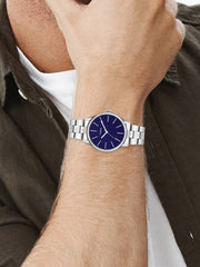TIMEX Stainless Steel 3 Hands Men Analog Blue Dial Coloured Quartz Watch, Round Dial with 40 Mm Case Width - Twtg73Smu01 - Watch from TIMEX - Shop in Sri Lanka at Arcade.lk