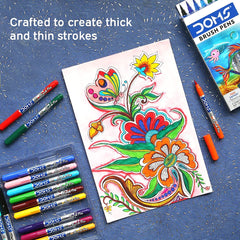 Doms Non-Toxic Brush Pen Set (14 Assorted Shades) - Office Product from Doms - Shop in Sri Lanka at Arcade.lk