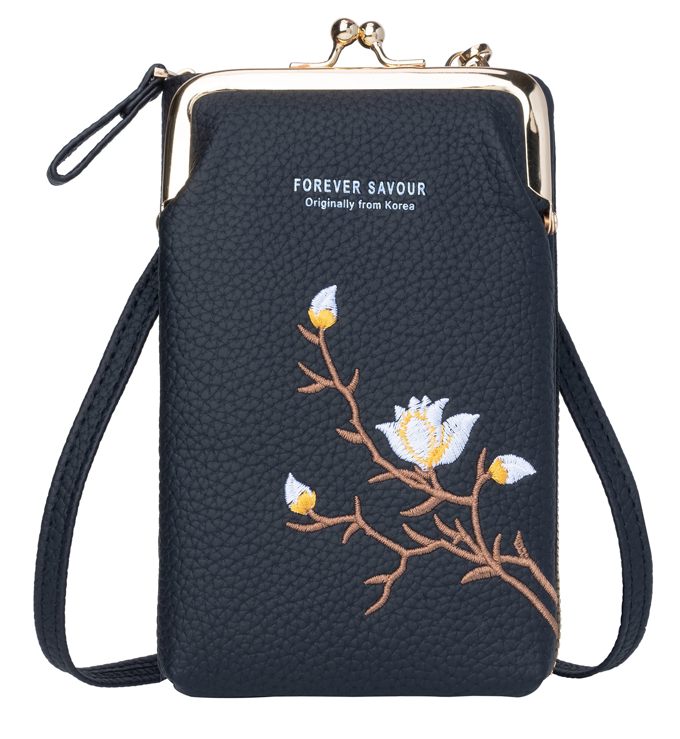 INOVERA PU Women's Cell Phone Cash Card Holder Cross-Body Sling Bag Mobile Pouch (Black) - Shoes from INOVERA (LABEL) - Shop in Sri Lanka at Arcade.lk